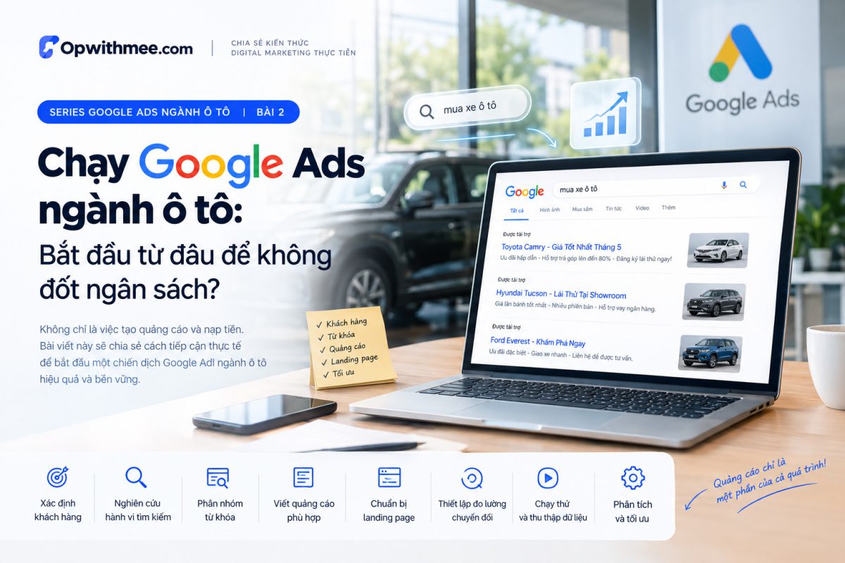 Chạy Google Ads ngành ô tô: Bắt đầu từ đâu để không đốt ngân sách? 1 Google ads nganh o to bat dau tu dau